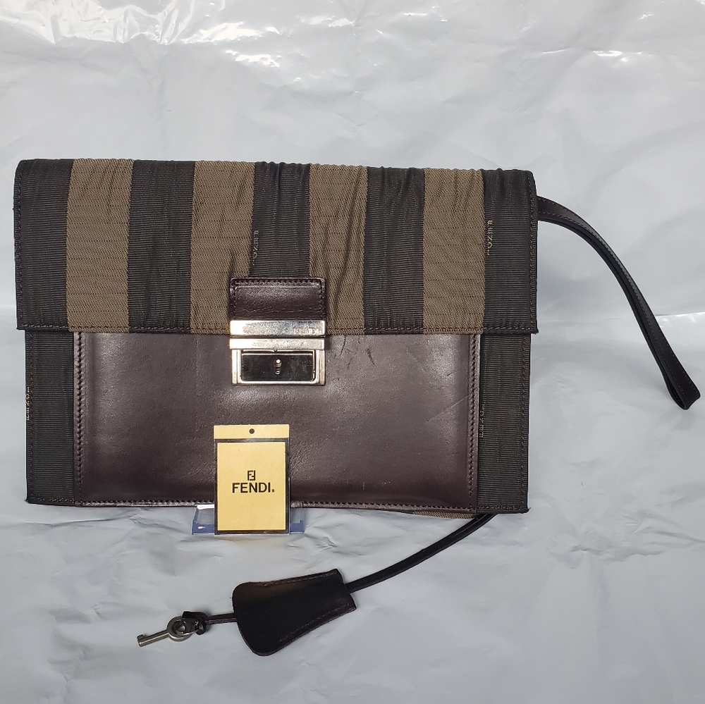 FENDI Pecan Clutch Bag